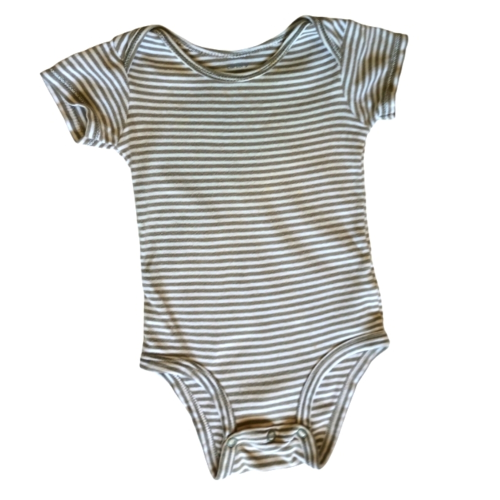 Carter's Gray Striped Onesie